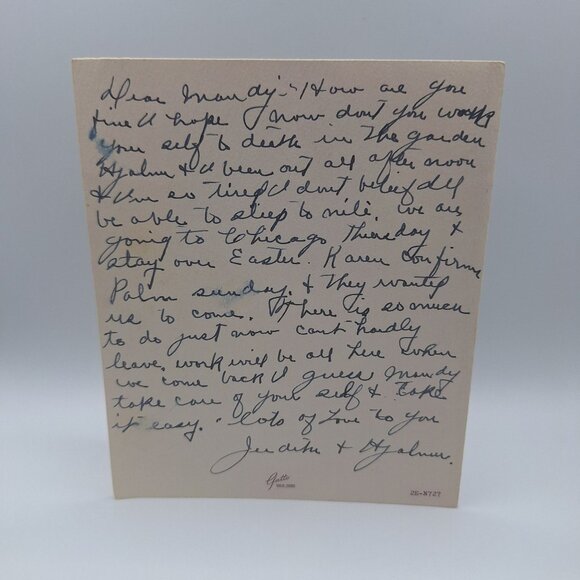 Vintage Easter Card God Bless You Tulip Church Design Religious Note Personal - Picture 4 of 4